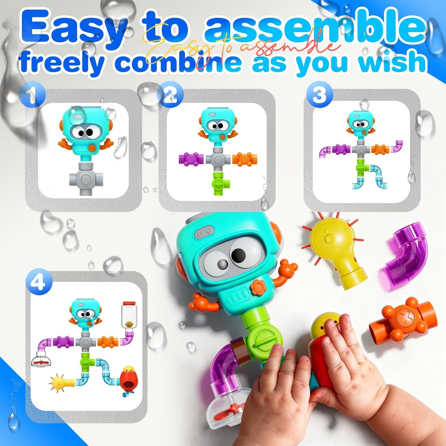 Waterworks Pipes Bath Toy for Toddlers (Ages 3–8)