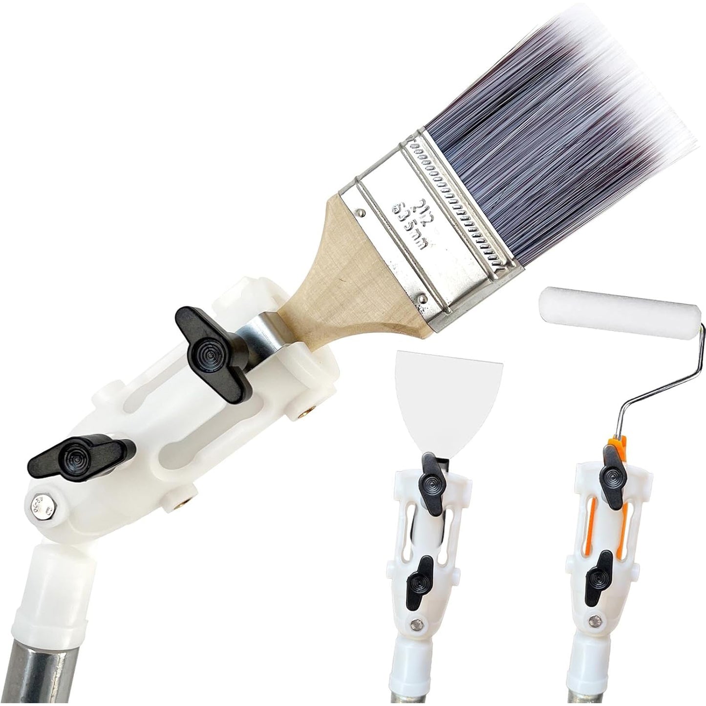 Multi-Angle Paint Brush Extension Pole | Ideal for High Ceilings, Wall Corners, and Trim Edges