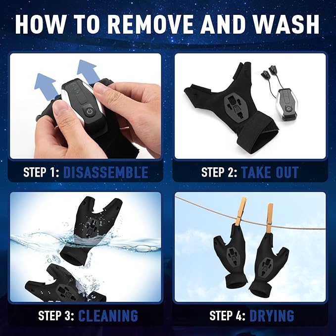 Rechargeable LED flashlight gloves