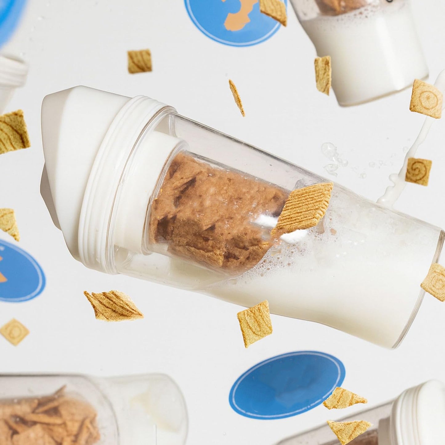 Portable Plastic Cereal Cup | Convenient Breakfast Cereal and Milk Container