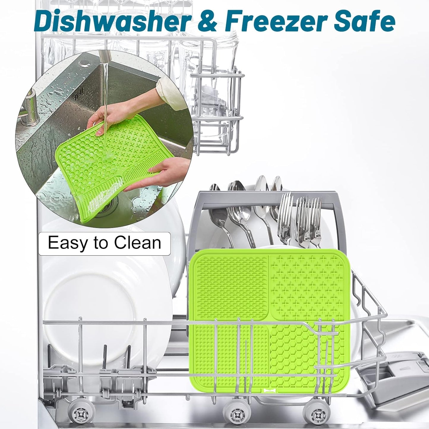 Licky Mats for Dogs and Cats – Silicone Lick Mat with Suction Cups for Anxiety Relief, Slow Feeding & Grooming