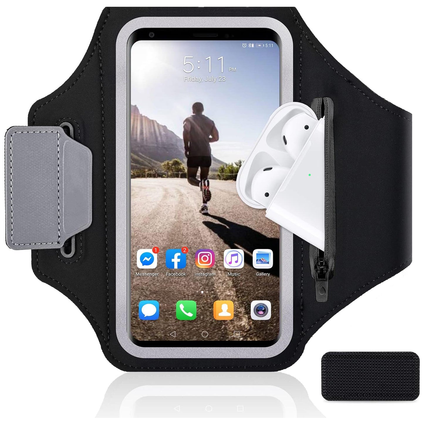 Running Armband for iPhone 17/16/15/14/13/12 Pro Max, – with Card Slot and Key Pocket