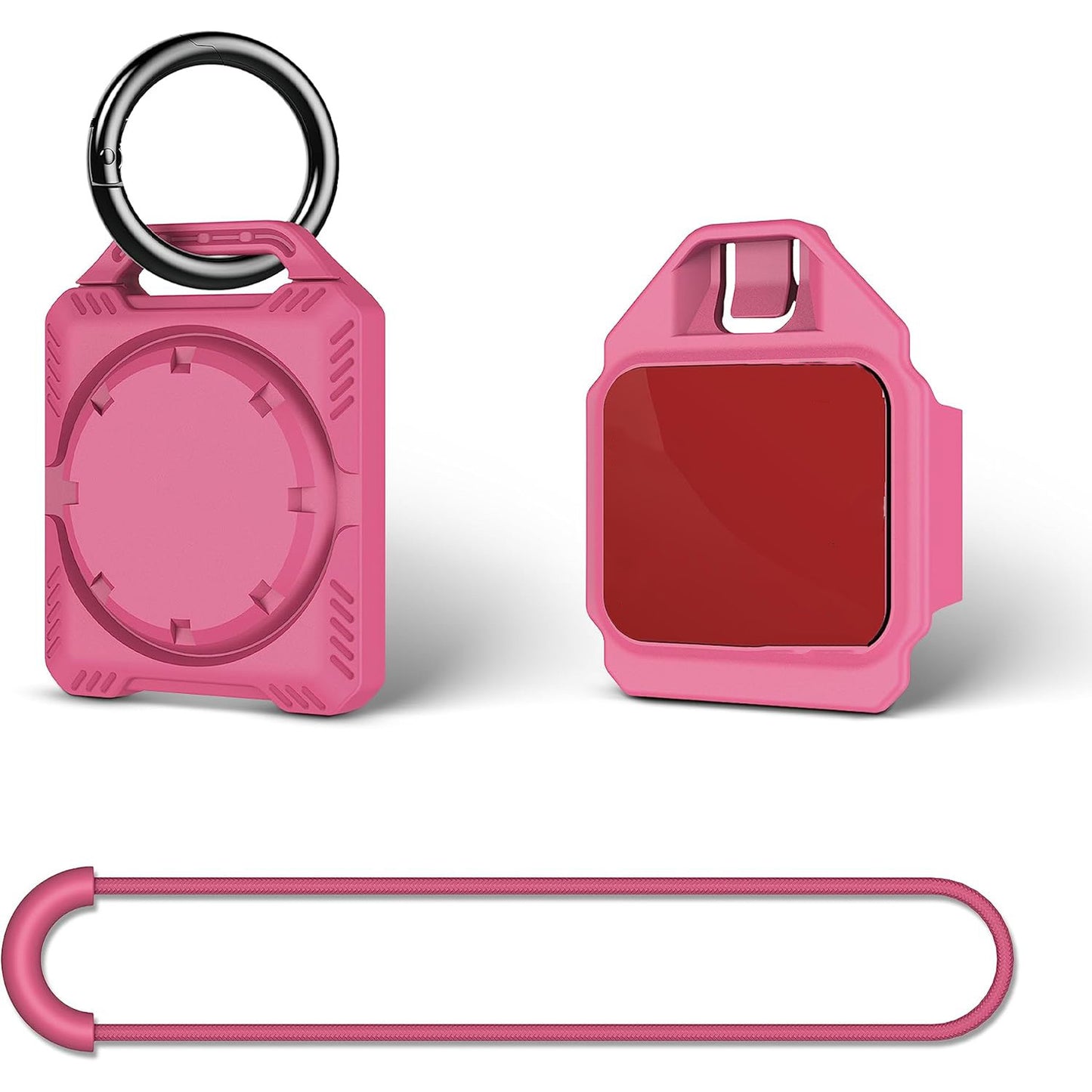 4-Pack Safety  Holder Case with Keychain, 3M Adhesive Mount and Strap, IPX8 Waterproof