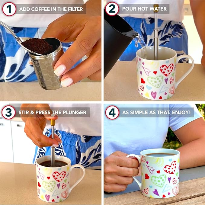 Portable Stainless Steel Mini French Press