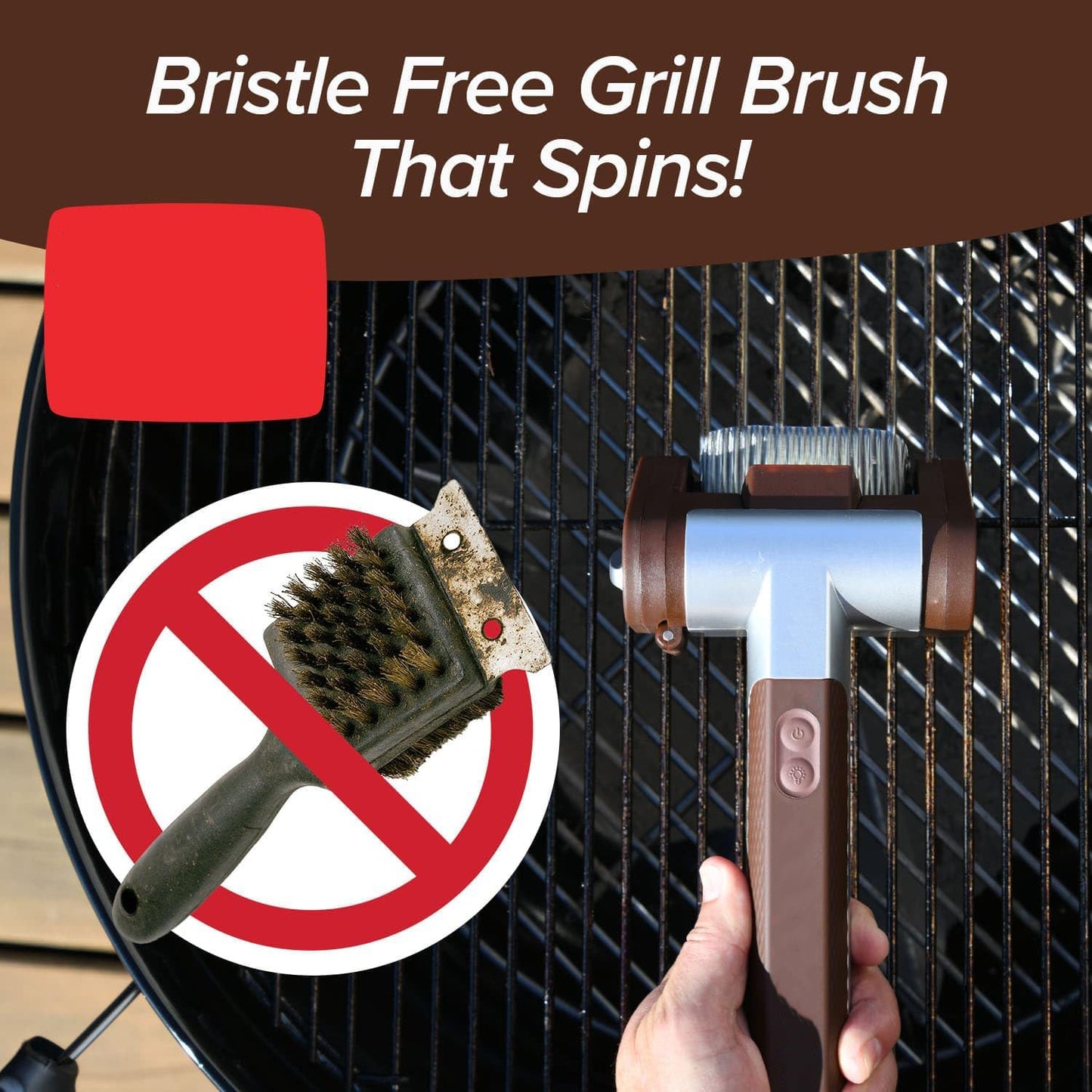 Rotating BBQ Brush with LED Light