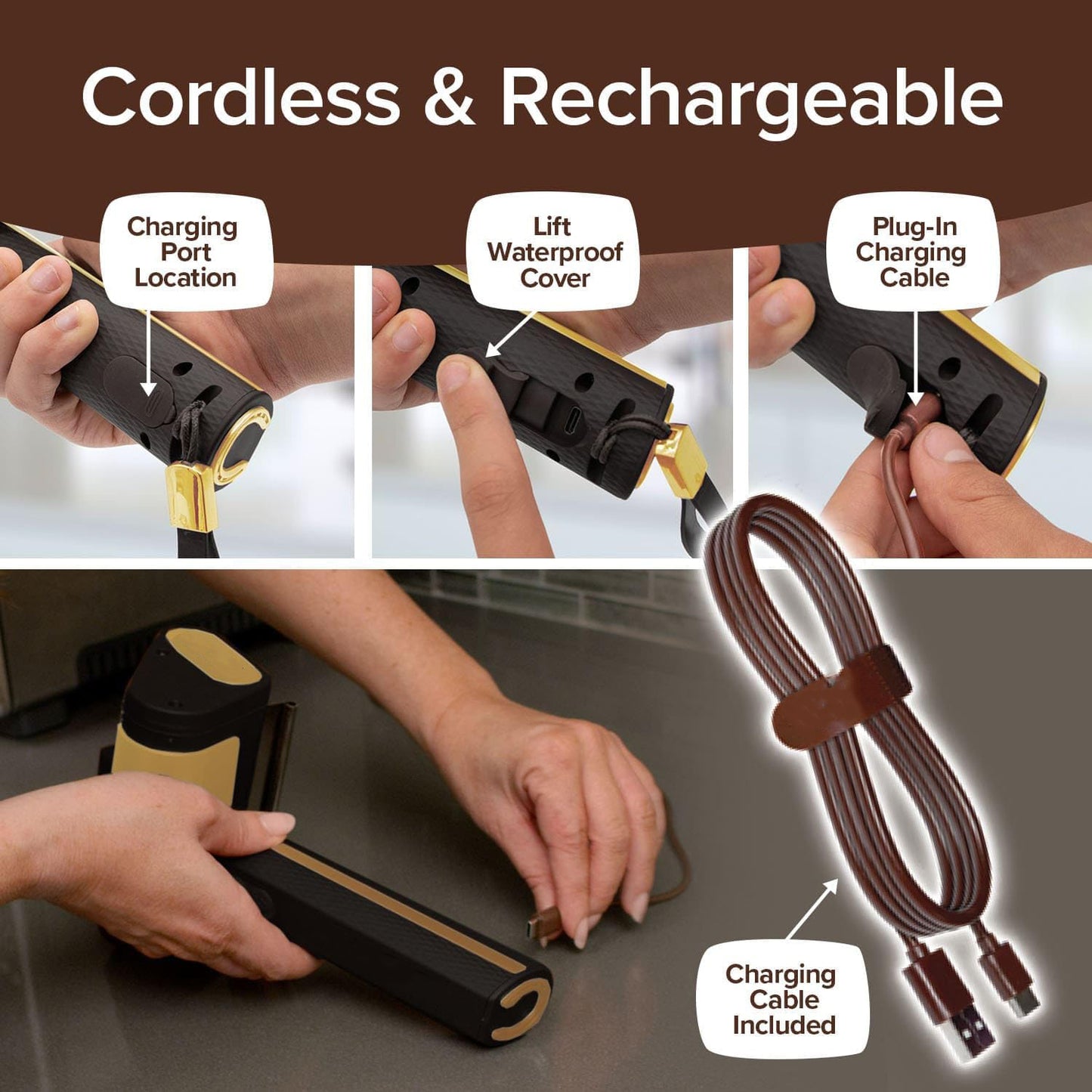 Rotating BBQ Brush with LED Light