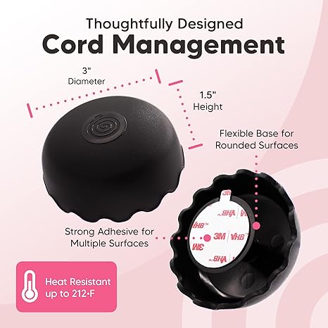 Heat-resistant power cord organizer