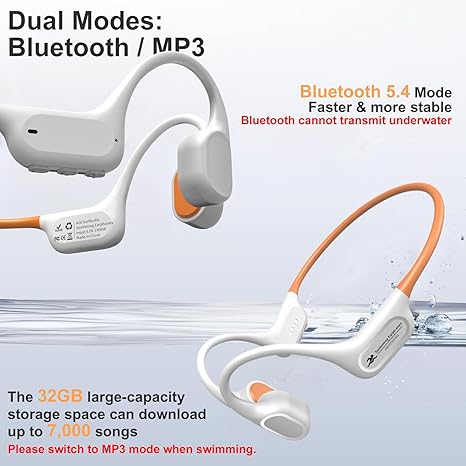 IP68 waterproof bone conduction Bluetooth headphones