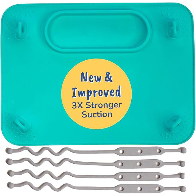 Baby Suction Feeding Mat with Strong Suction Cups & Secure Straps