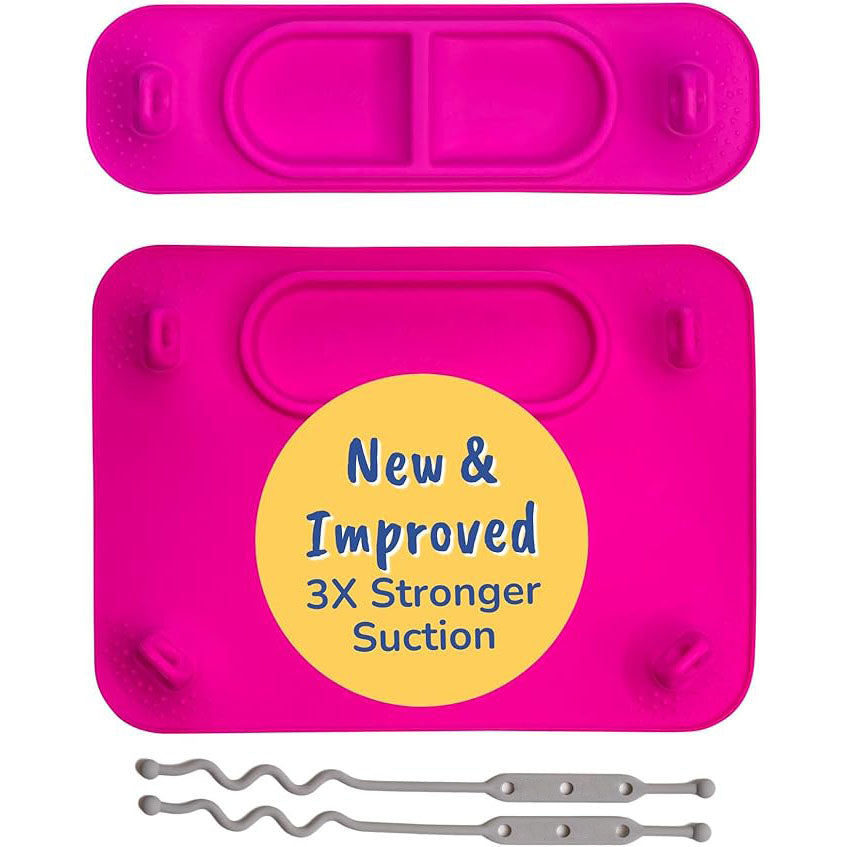 Baby Suction Feeding Mat with Strong Suction Cups & Secure Straps