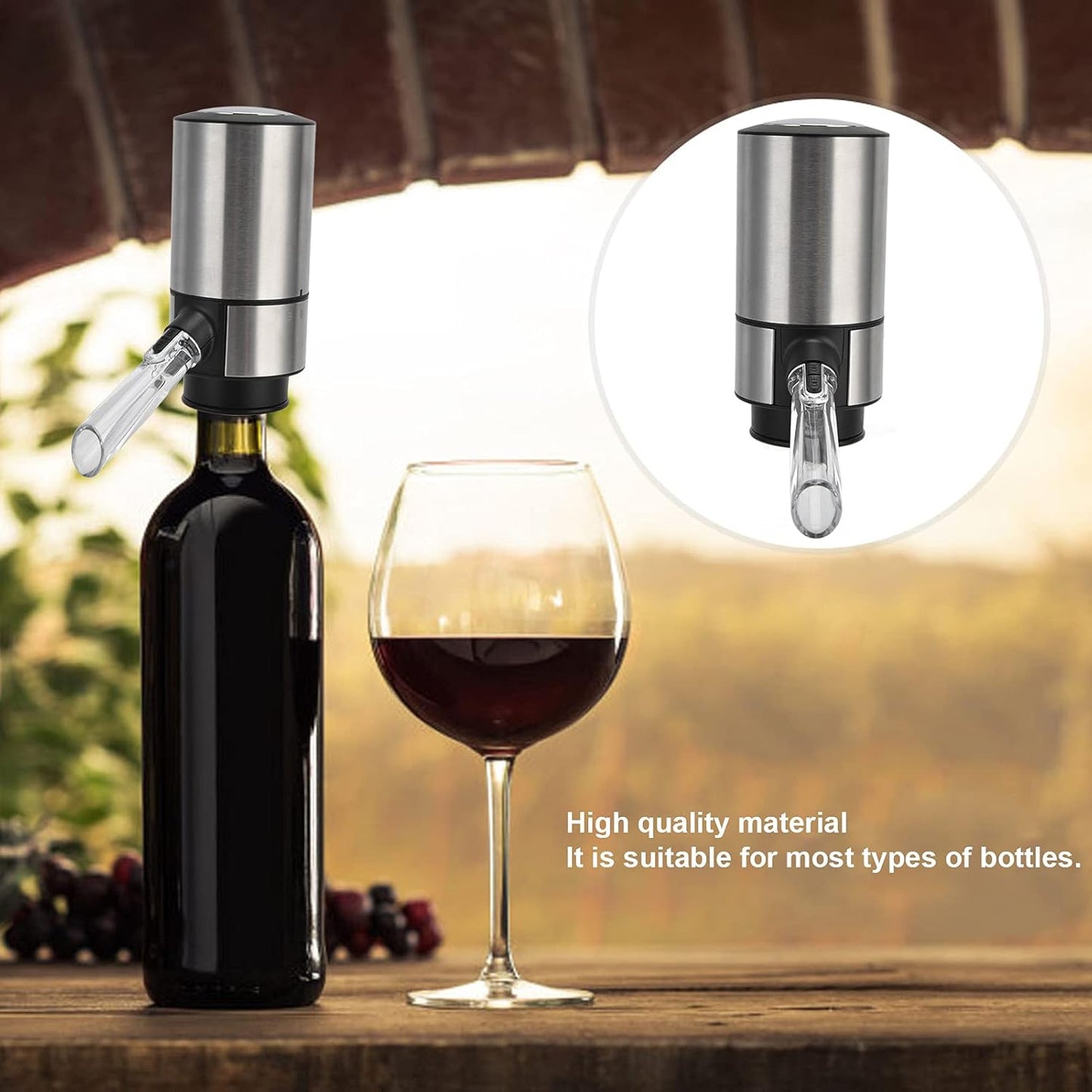 Electric Decanter Wine Aerator | One-Touch Instant Oxidation Smart Wine Pourer