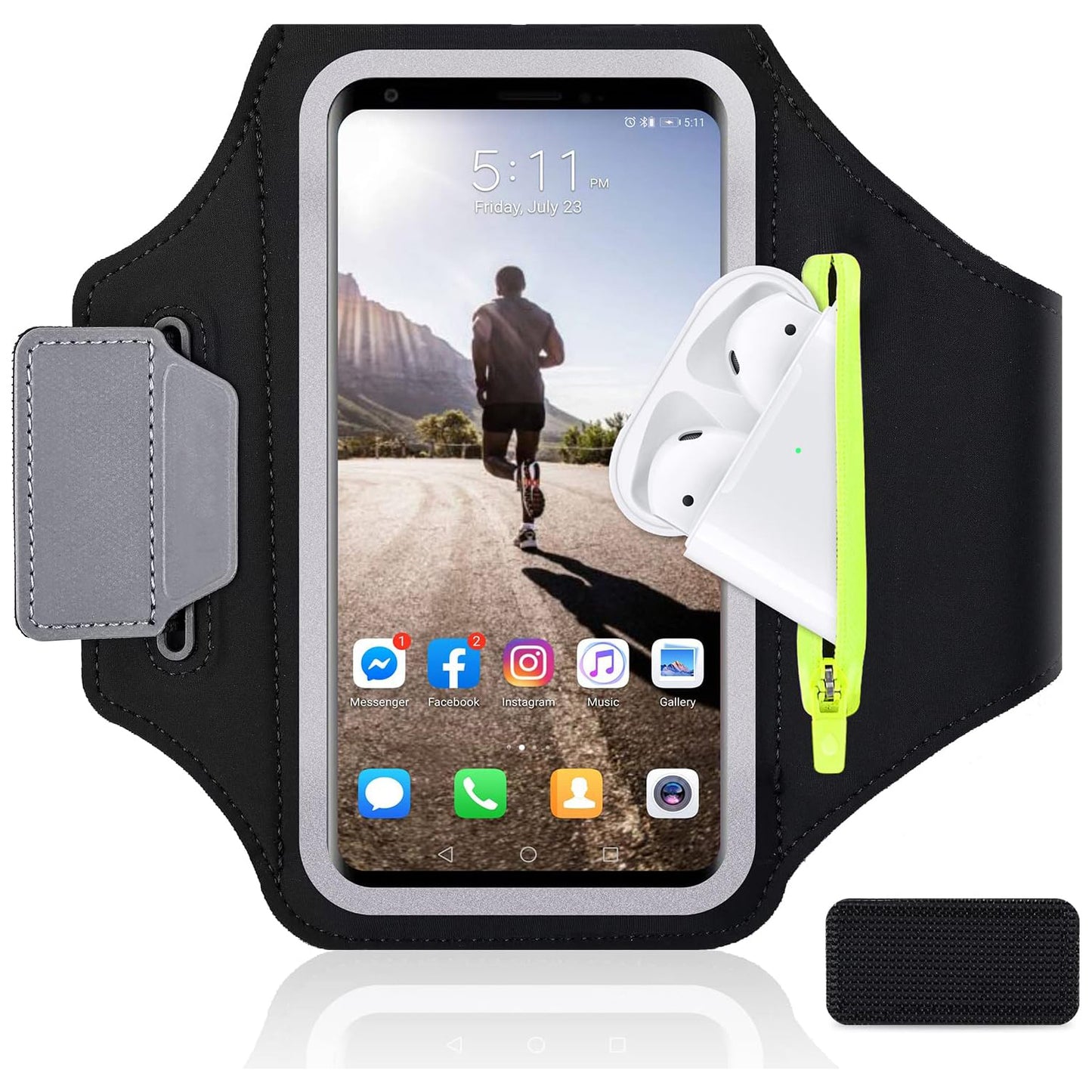 Running Armband for iPhone 17/16/15/14/13/12 Pro Max, – with Card Slot and Key Pocket