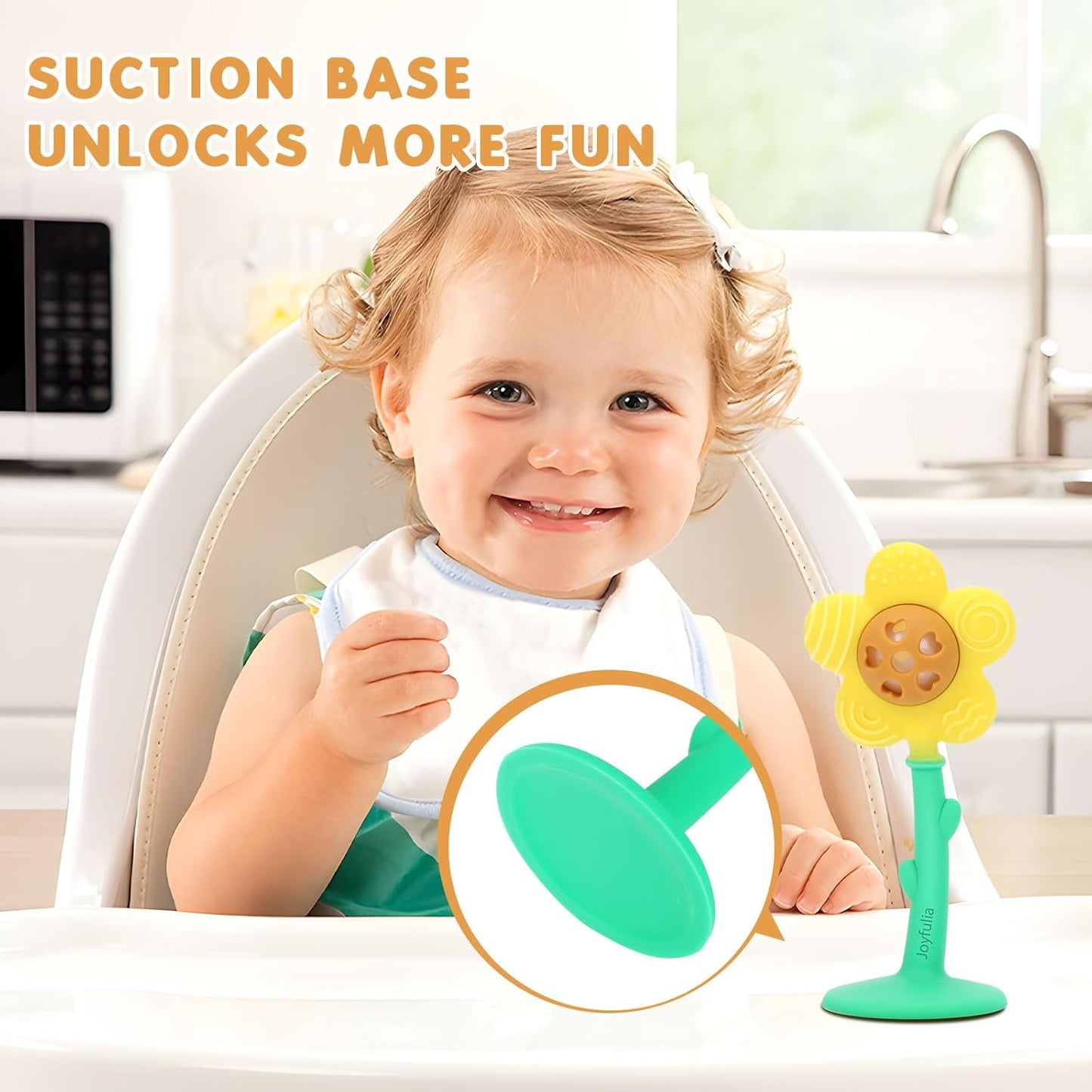 Baby Teether Rattle – 2-in-1 Silicone Teething & Soothing Toy