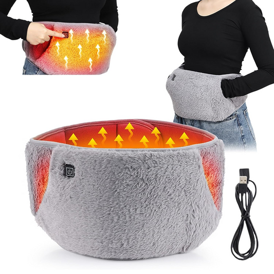 USB-powered heated waist belt, heating pad with a carrying bag