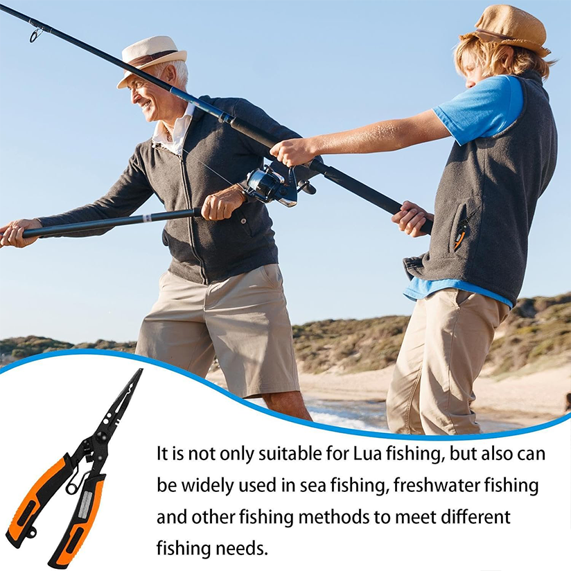 Multifunctional fishing pliers with Teflon coating