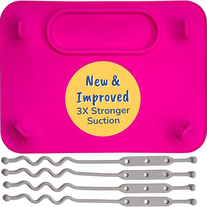 Baby Suction Feeding Mat with Strong Suction Cups & Secure Straps