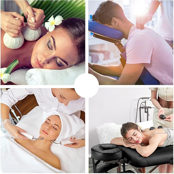 Standard universal adjustable massage bed contour face support assembly