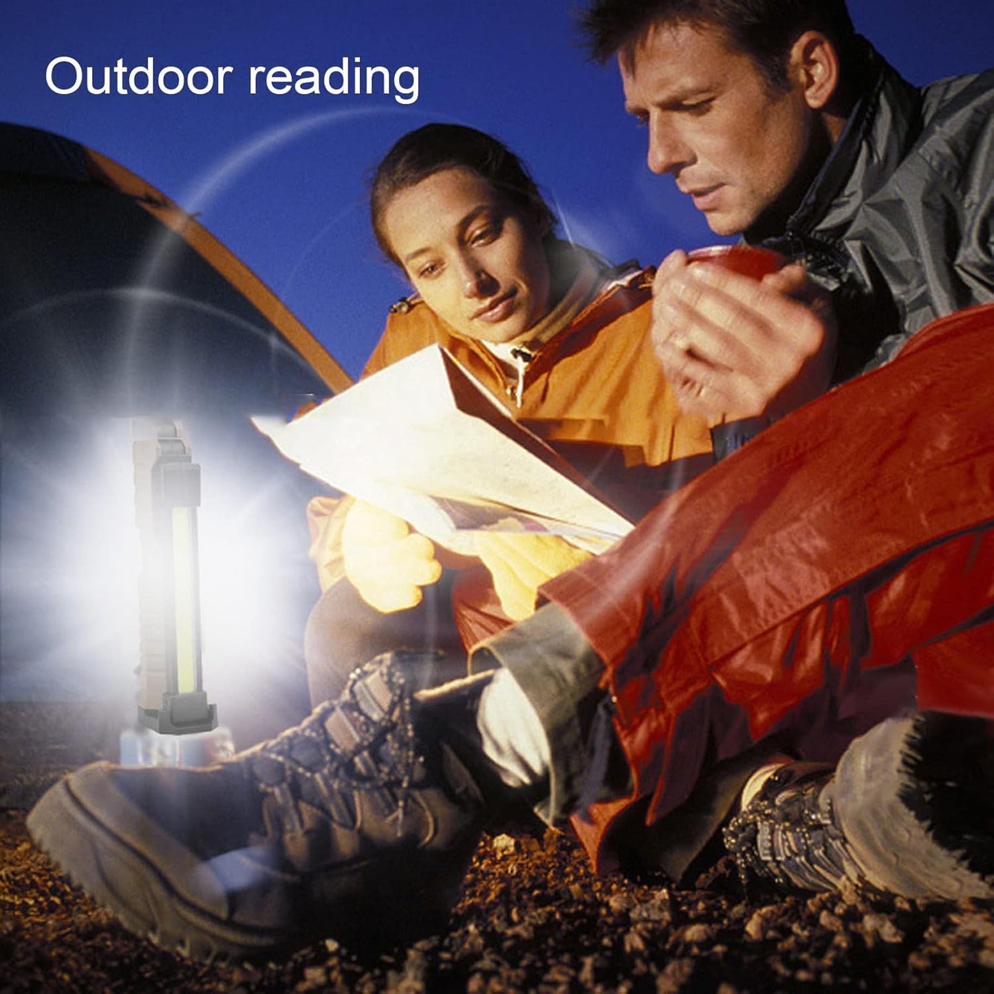 7-Mode Folding LED COB Work Light, C-Type Magnetic Emergency Flashlight