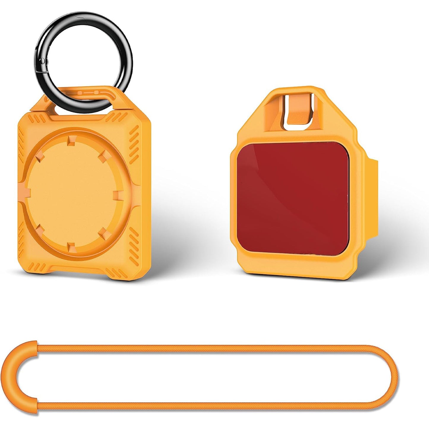 4-Pack Safety  Holder Case with Keychain, 3M Adhesive Mount and Strap, IPX8 Waterproof