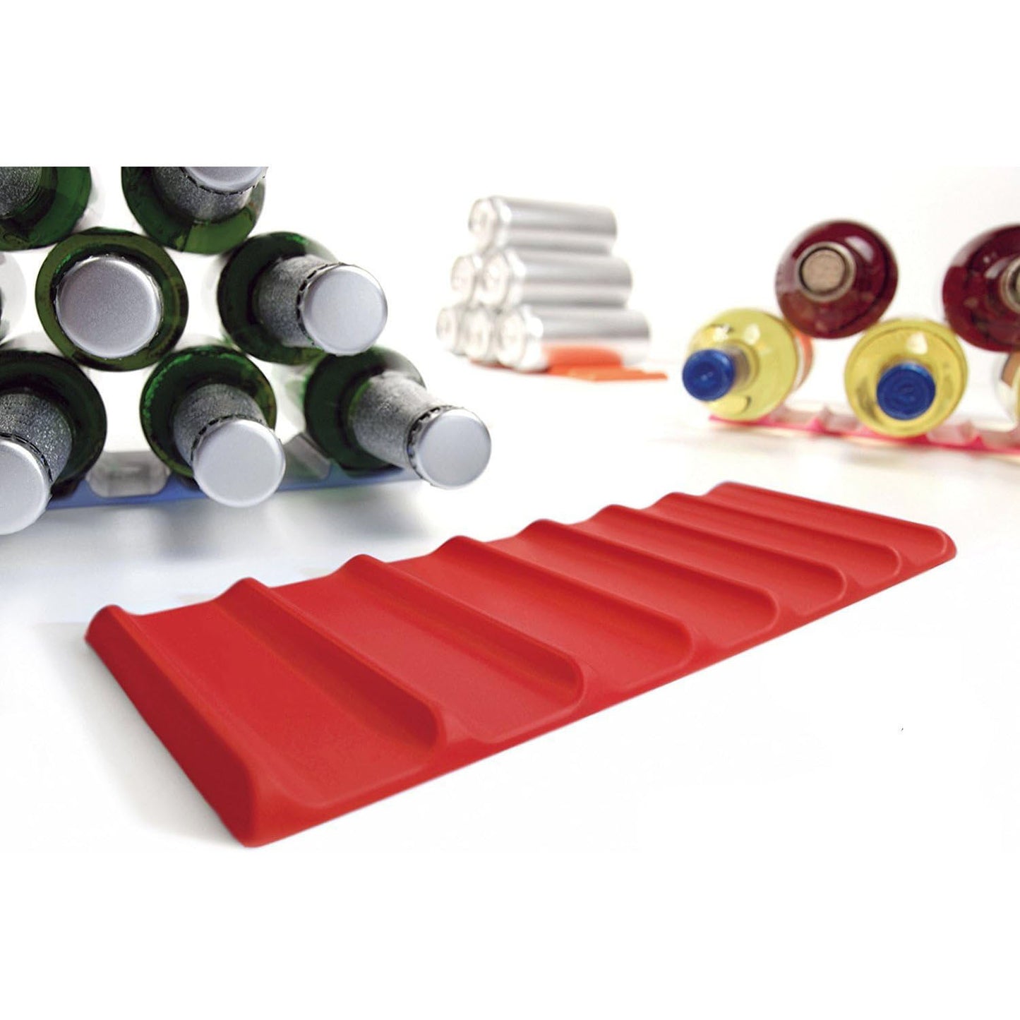 Drink Organizer for Fridge – Non-Slip Soda Can & Bottle Storage Mat