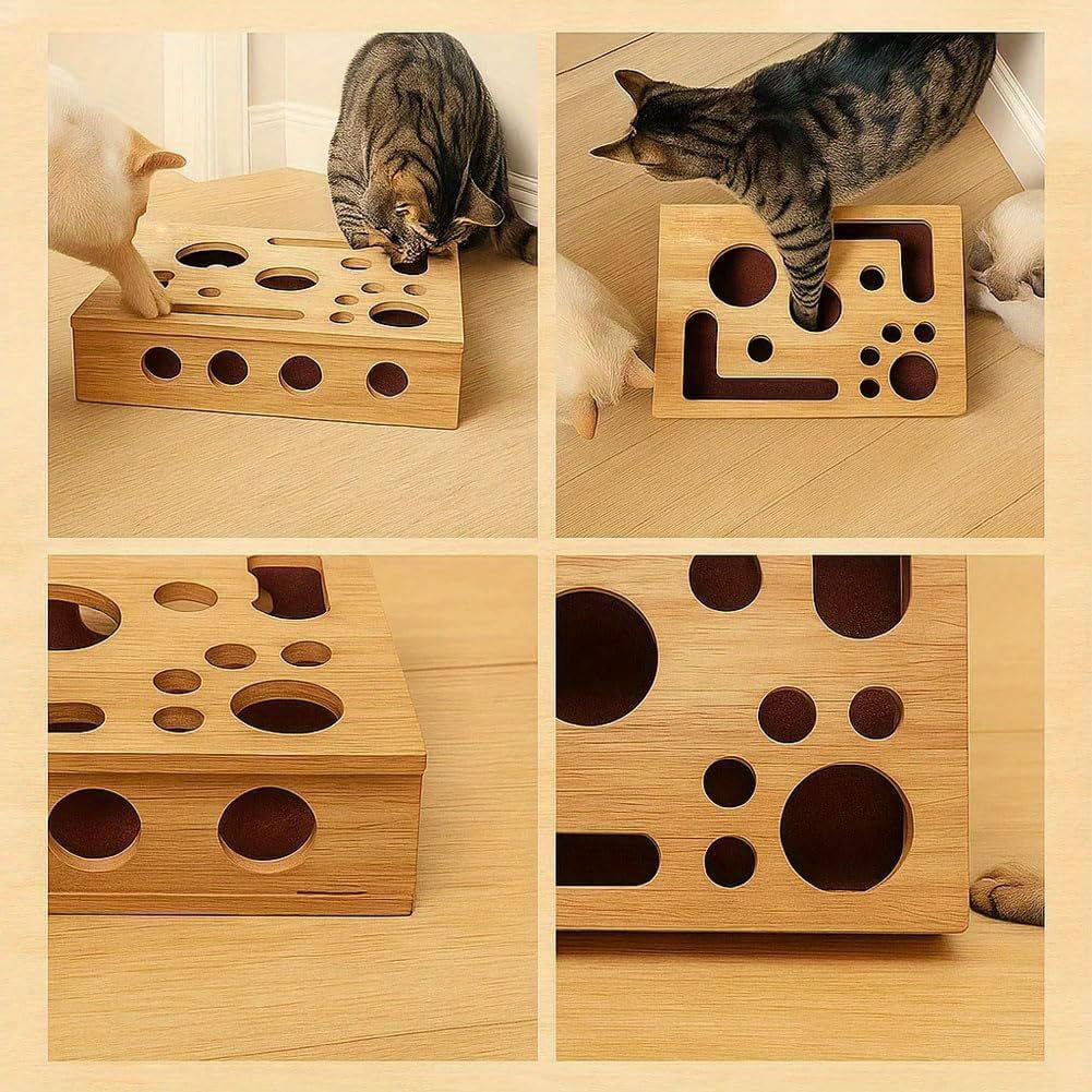 Cat Nail File Enrichment Box – 2026 Upgrade Cat Scratch Puzzle Enrichment Box