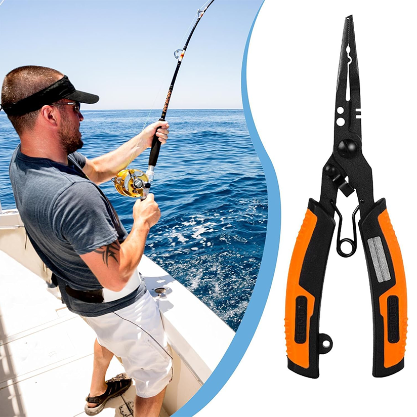Multifunctional fishing pliers with Teflon coating