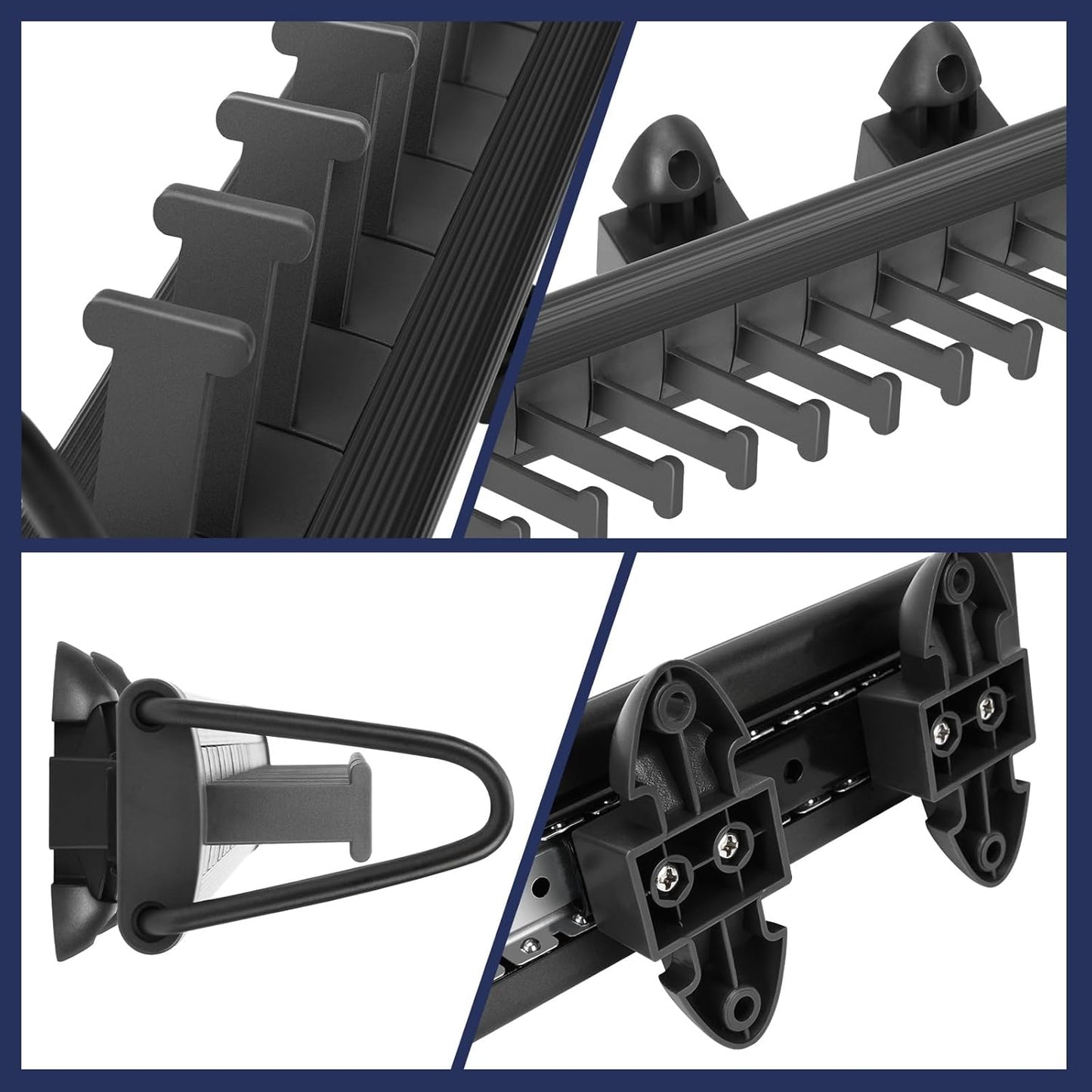 Sliding Tie Rack for Closet – Pull-Out Tie & Belt Organizer with 20 Hooks, Aluminum Alloy Side Mount