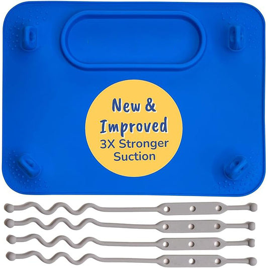 Baby Suction Feeding Mat with Strong Suction Cups & Secure Straps