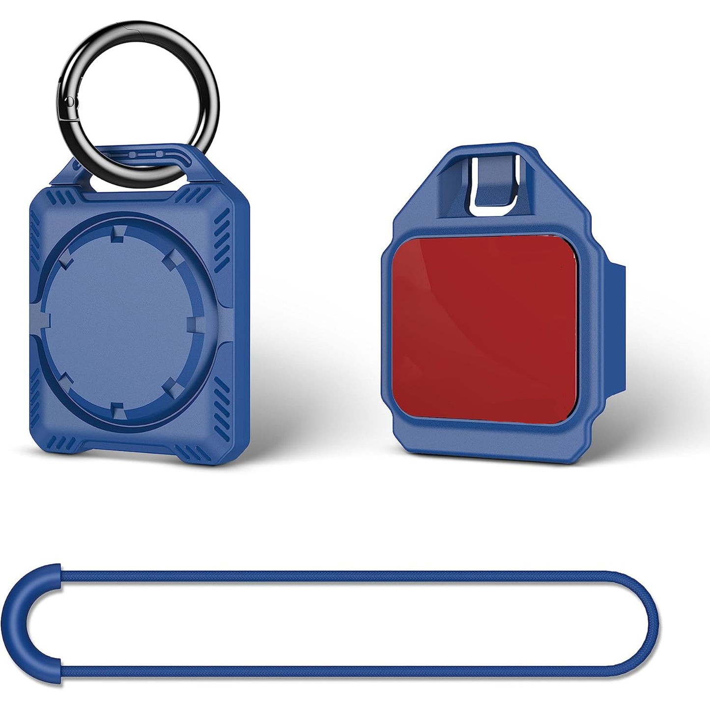 4-Pack Safety  Holder Case with Keychain, 3M Adhesive Mount and Strap, IPX8 Waterproof