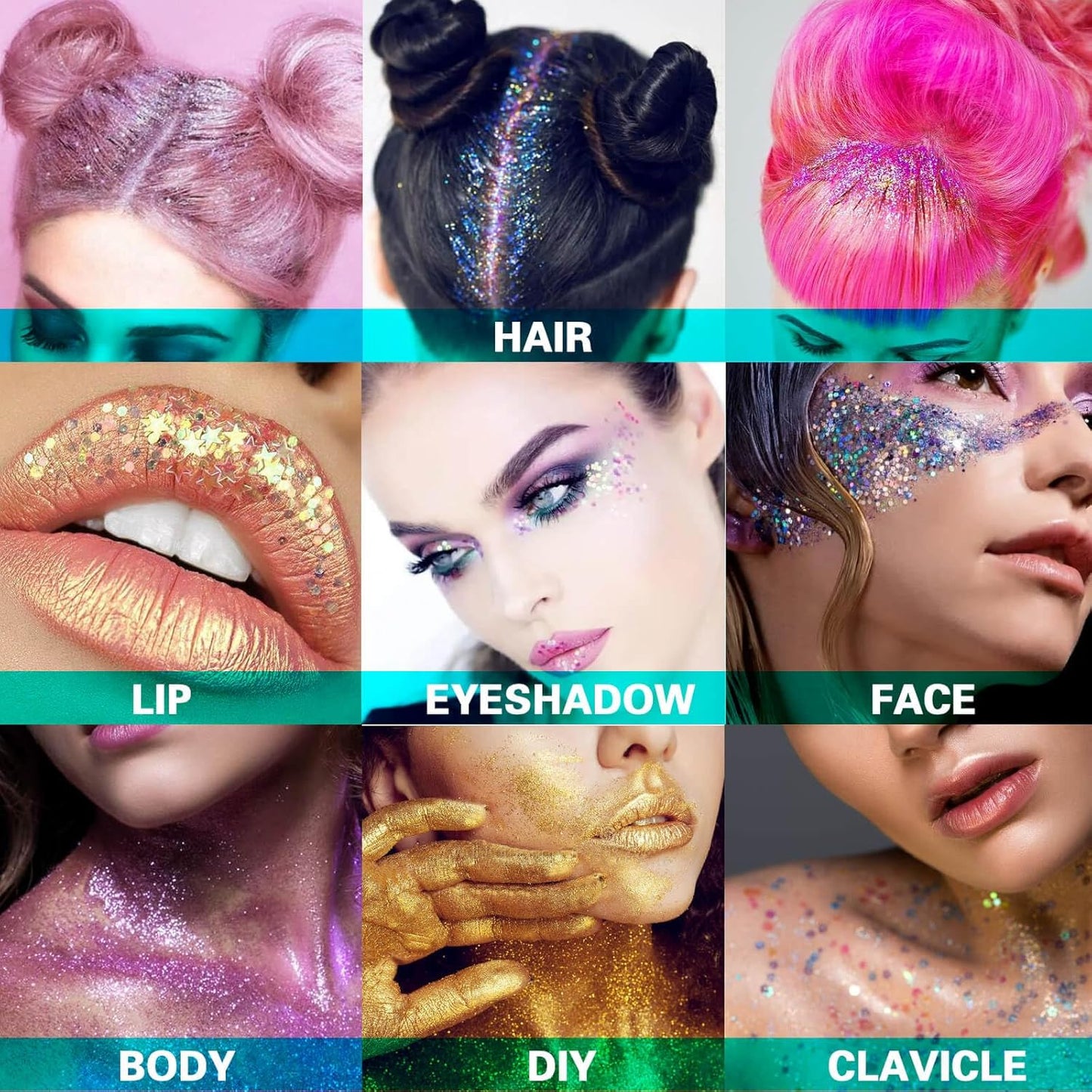 Party Makeup Face &amp; Body Glitter Set