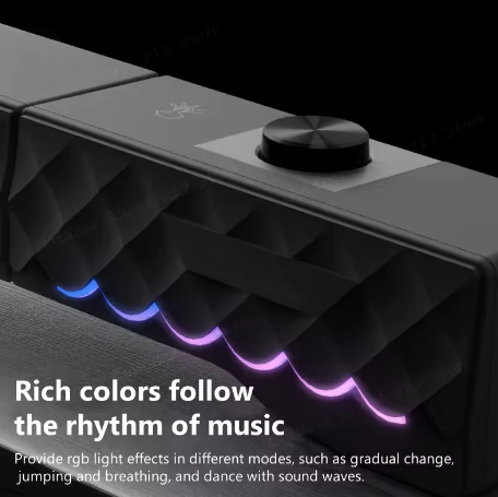 RGB Desktop Computer Speakers – USB Powered Split Gaming Sound Bar