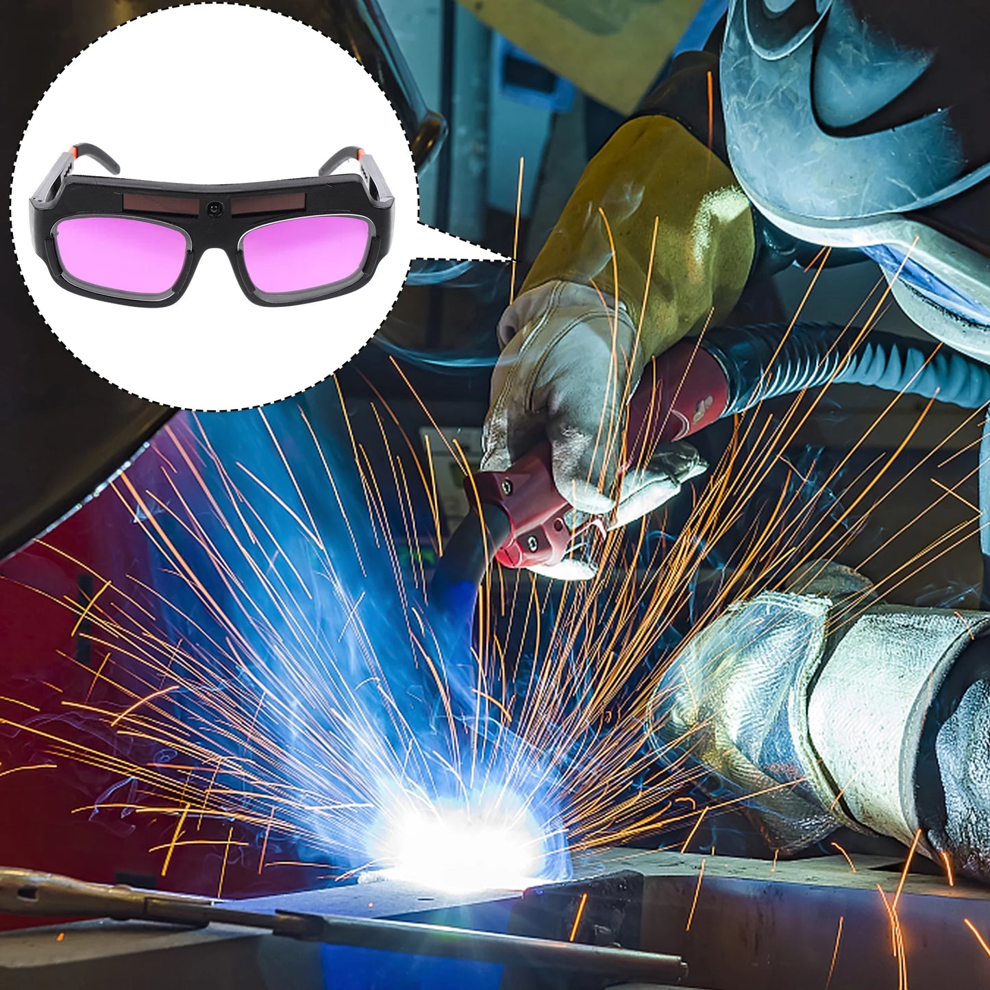 Auto-Darkening Welding Goggles | Solar-Powered Auto-Darkening Design