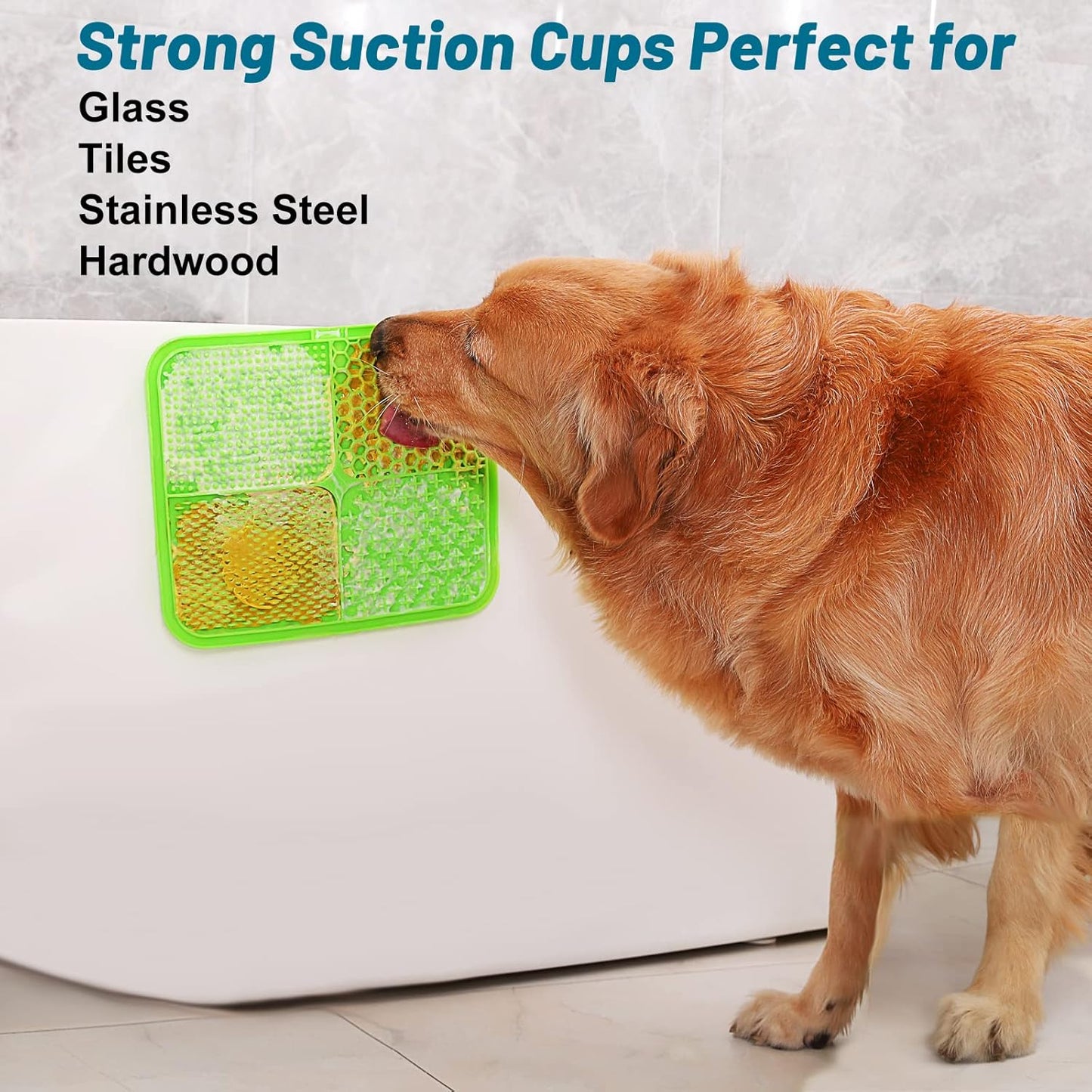 Licky Mats for Dogs and Cats – Silicone Lick Mat with Suction Cups for Anxiety Relief, Slow Feeding & Grooming