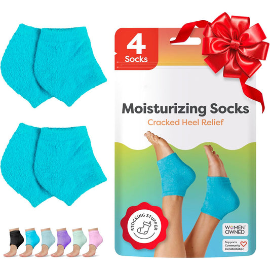 Moisturizing Heel Socks | Enriched with Vitamin E, Olive Oil, and Jojoba Oil