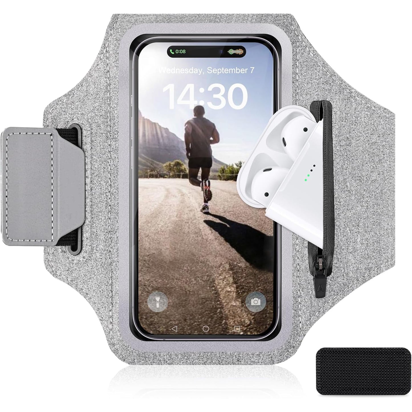 Running Armband for iPhone 17/16/15/14/13/12 Pro Max, – with Card Slot and Key Pocket
