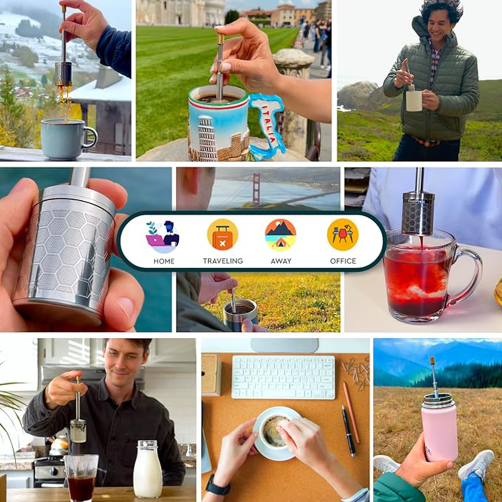 Portable Stainless Steel Mini French Press