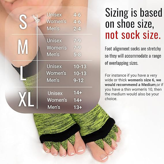 Unisex Foot Correction Socks | With Toe Separator, Relieves Foot Pain, Comfortable and Soothing