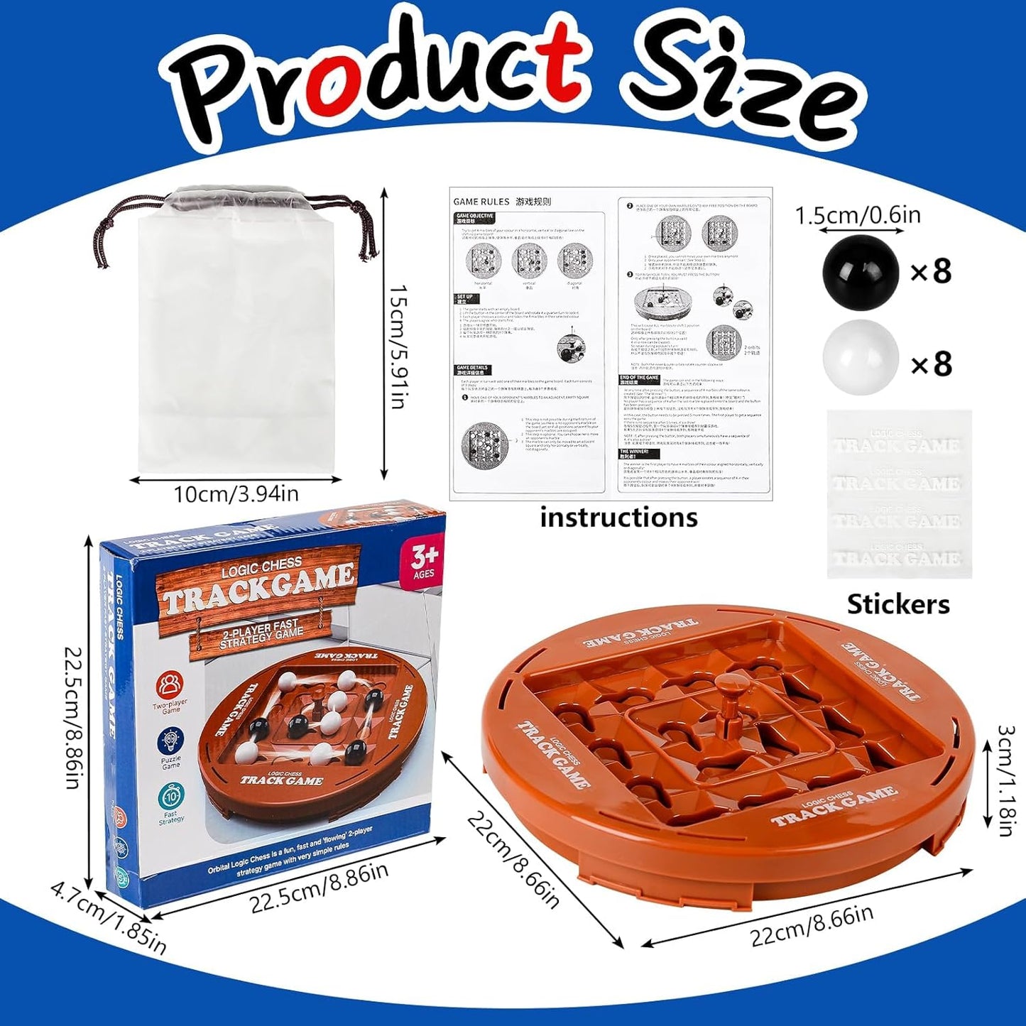 Track-based logic board game, logic chess board game