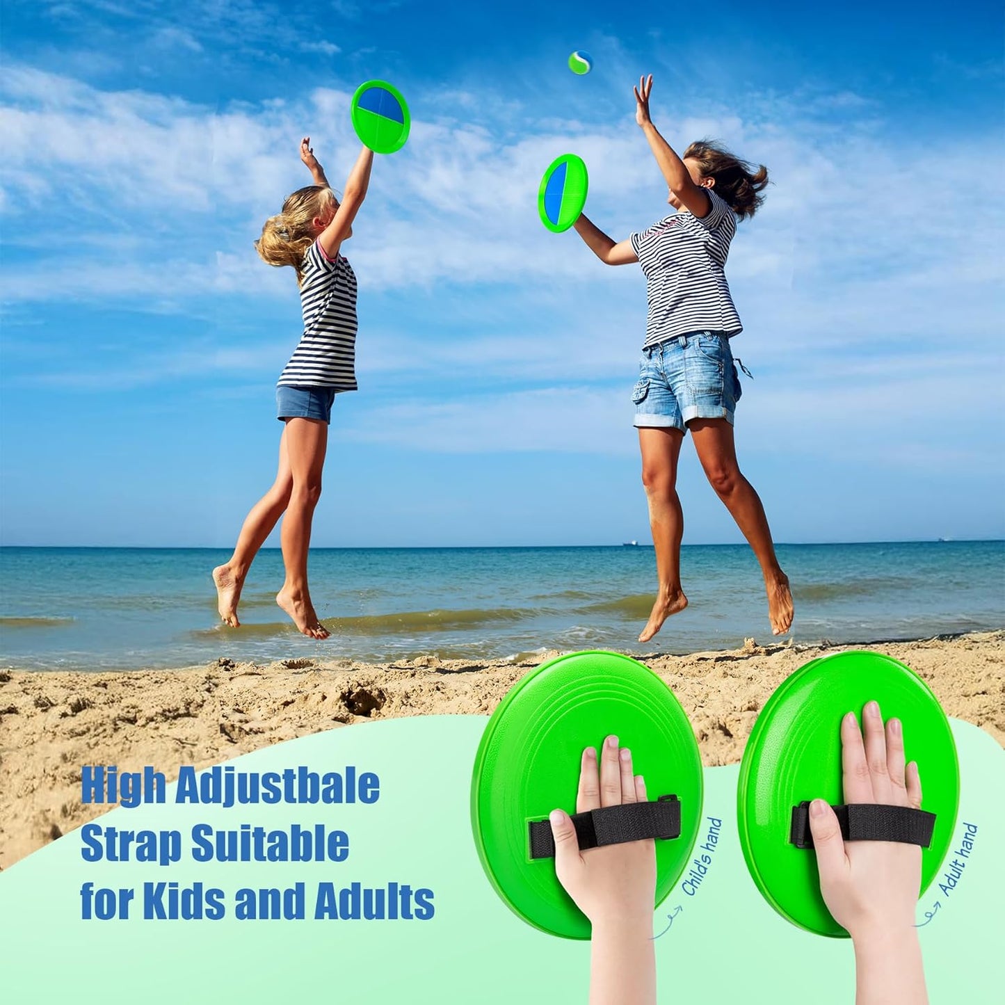 Toss and Catch Ball Set – Ultra-Sturdy ABS Paddle Game for Kids & Family Outdoor Fun