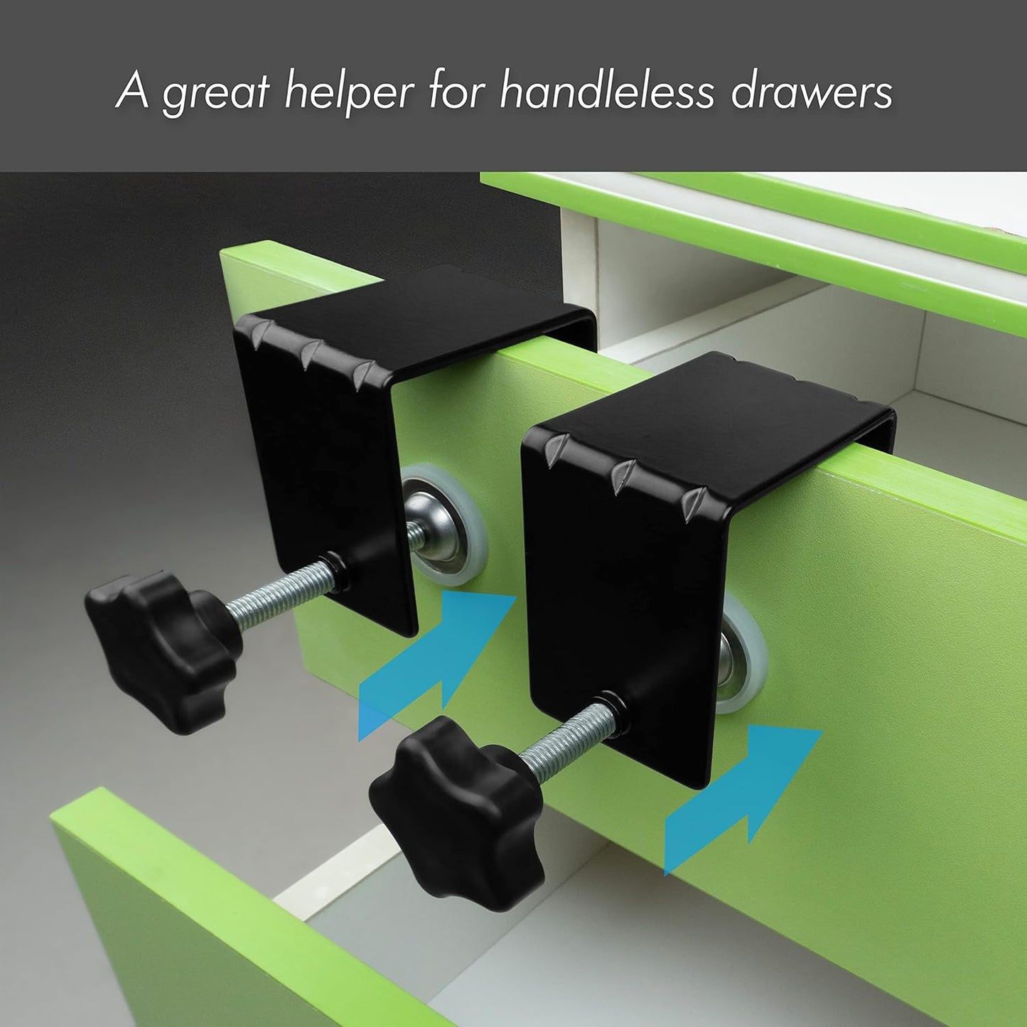 Large Drawer Front Installation Clamp, Cabinet Hardware C-Clamp, 3mm Thick Drawer Drilling Guide