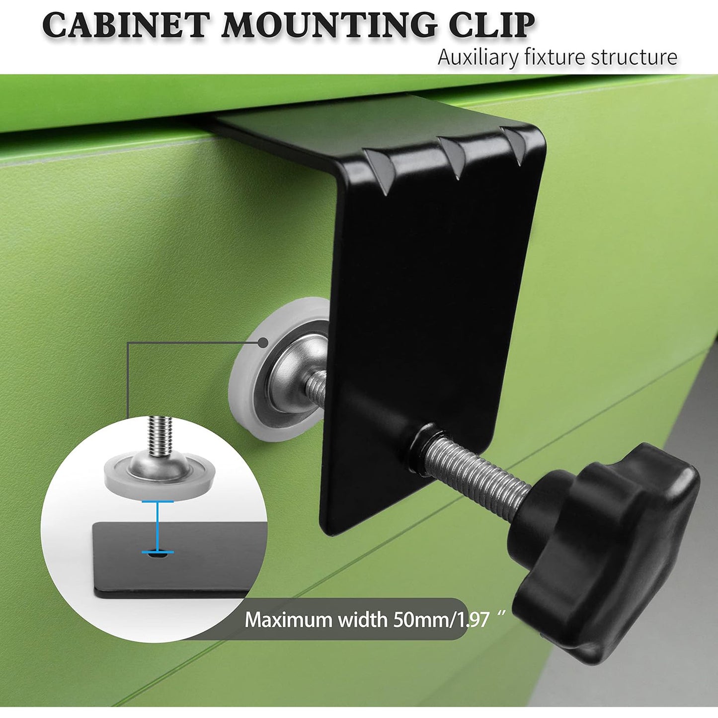 Large Drawer Front Installation Clamp, Cabinet Hardware C-Clamp, 3mm Thick Drawer Drilling Guide