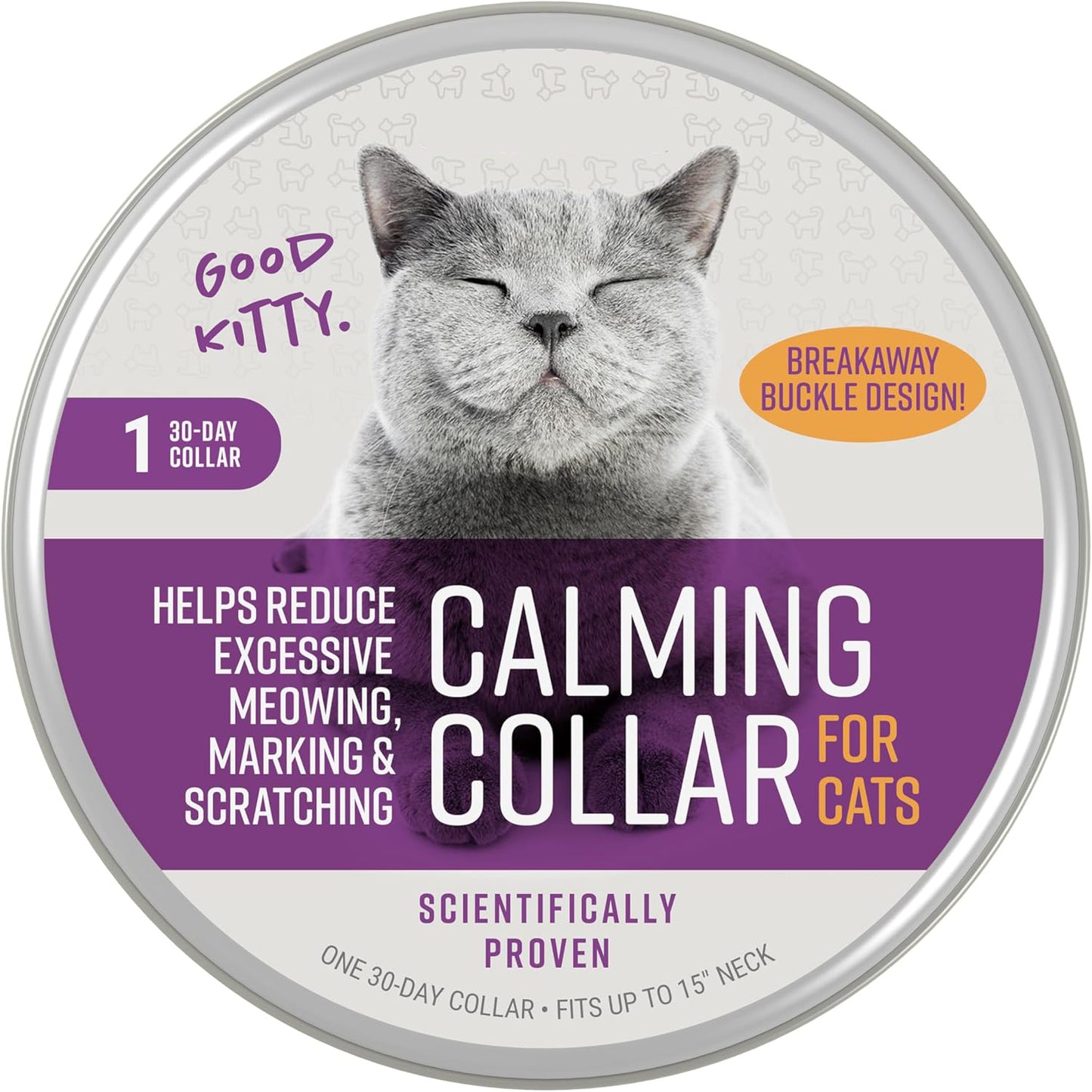 Calming Collar for Cats, Long-Lasting Pheromone Collar to Calm Cats for 30 Days