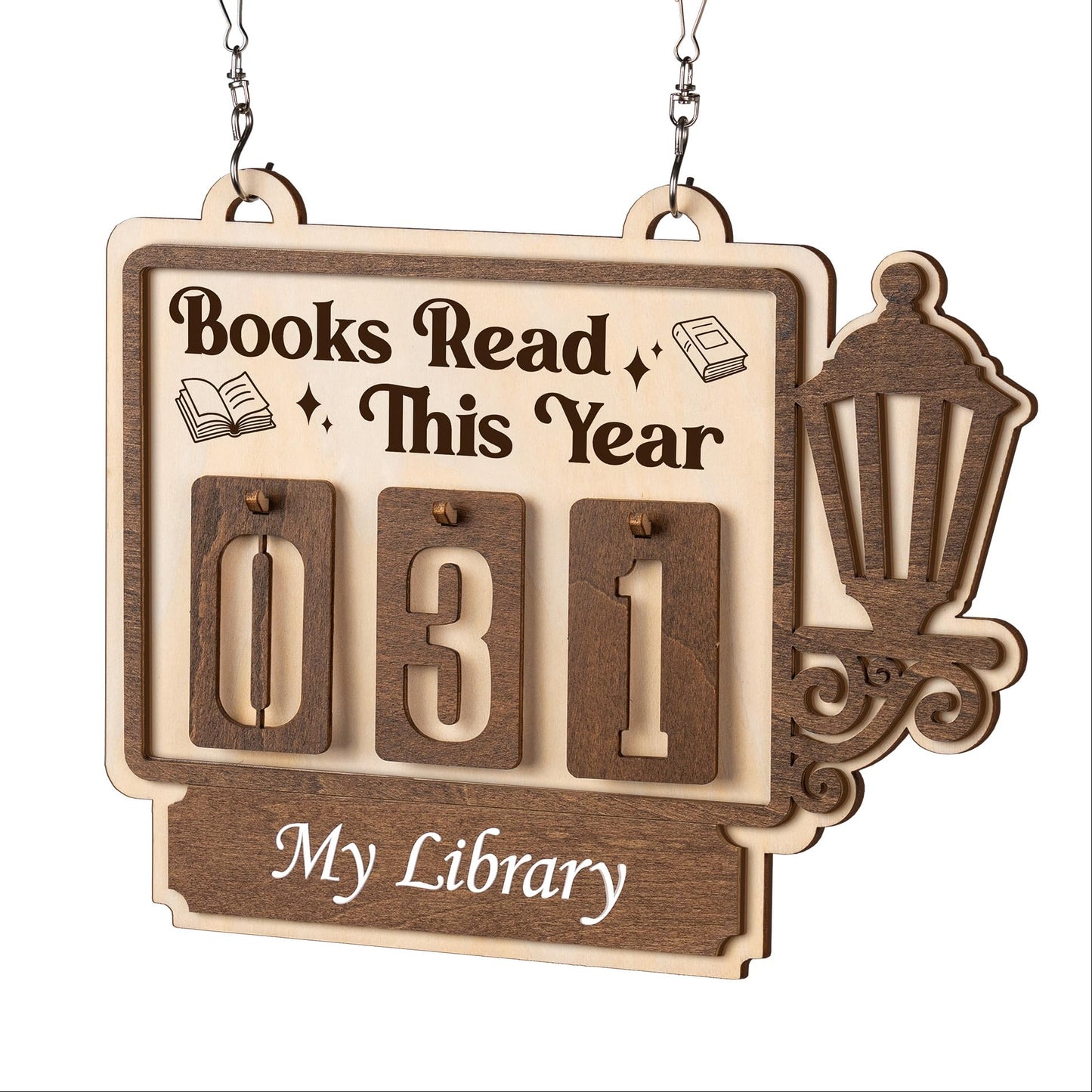 Personalized Name Book Tracker Bookshelf Decor