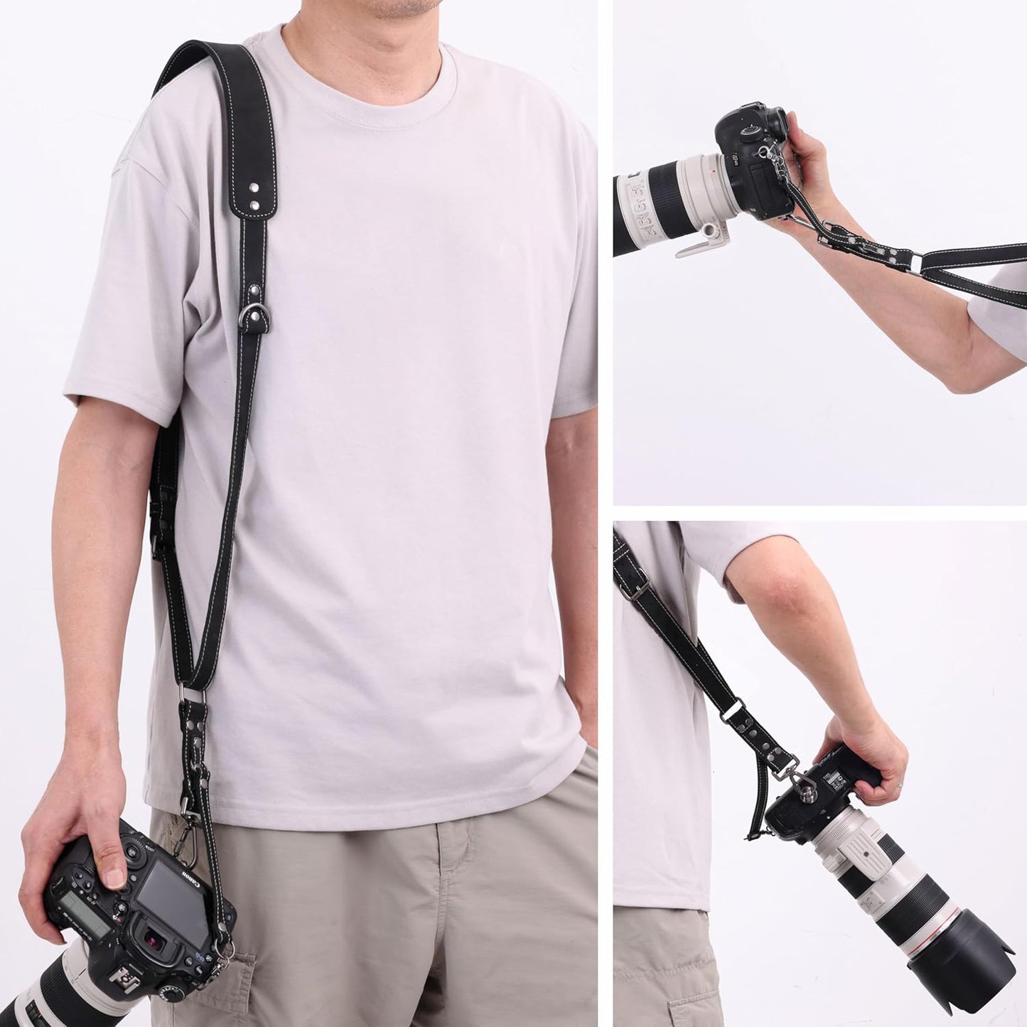 Black Matte Single Camera Strap