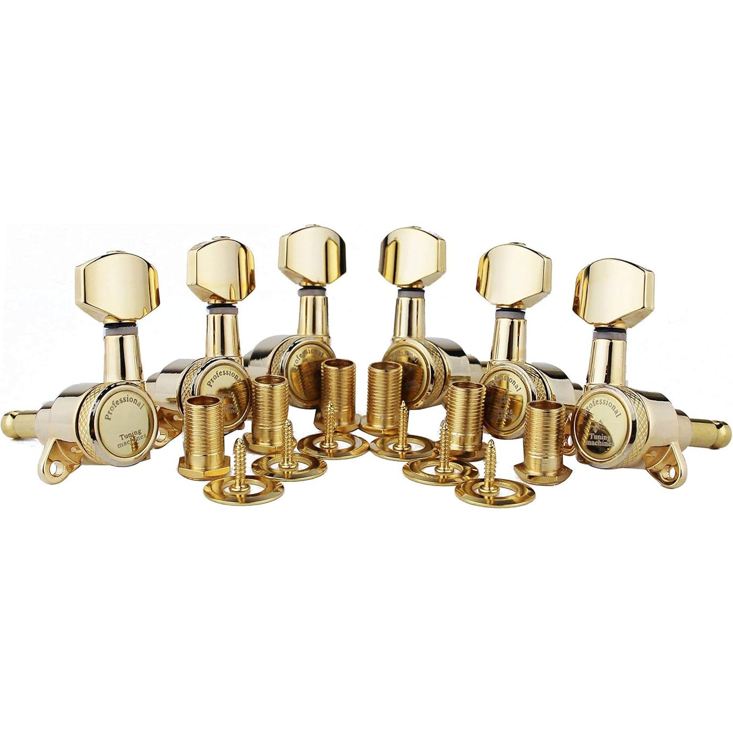 Guitar Locking Tuners (3 Left + 3 Right) - 1:18 Gear Ratio