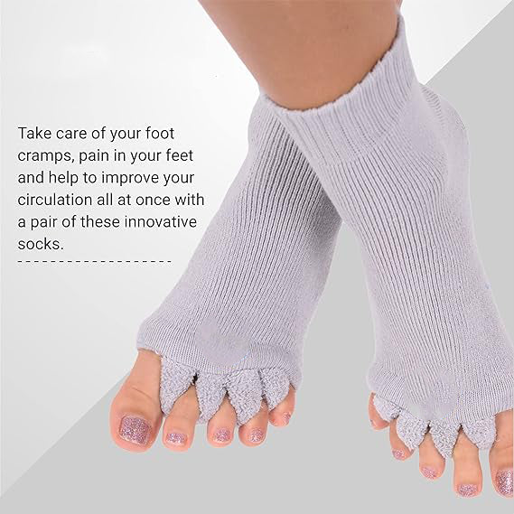 Unisex Foot Correction Socks | With Toe Separator, Relieves Foot Pain, Comfortable and Soothing