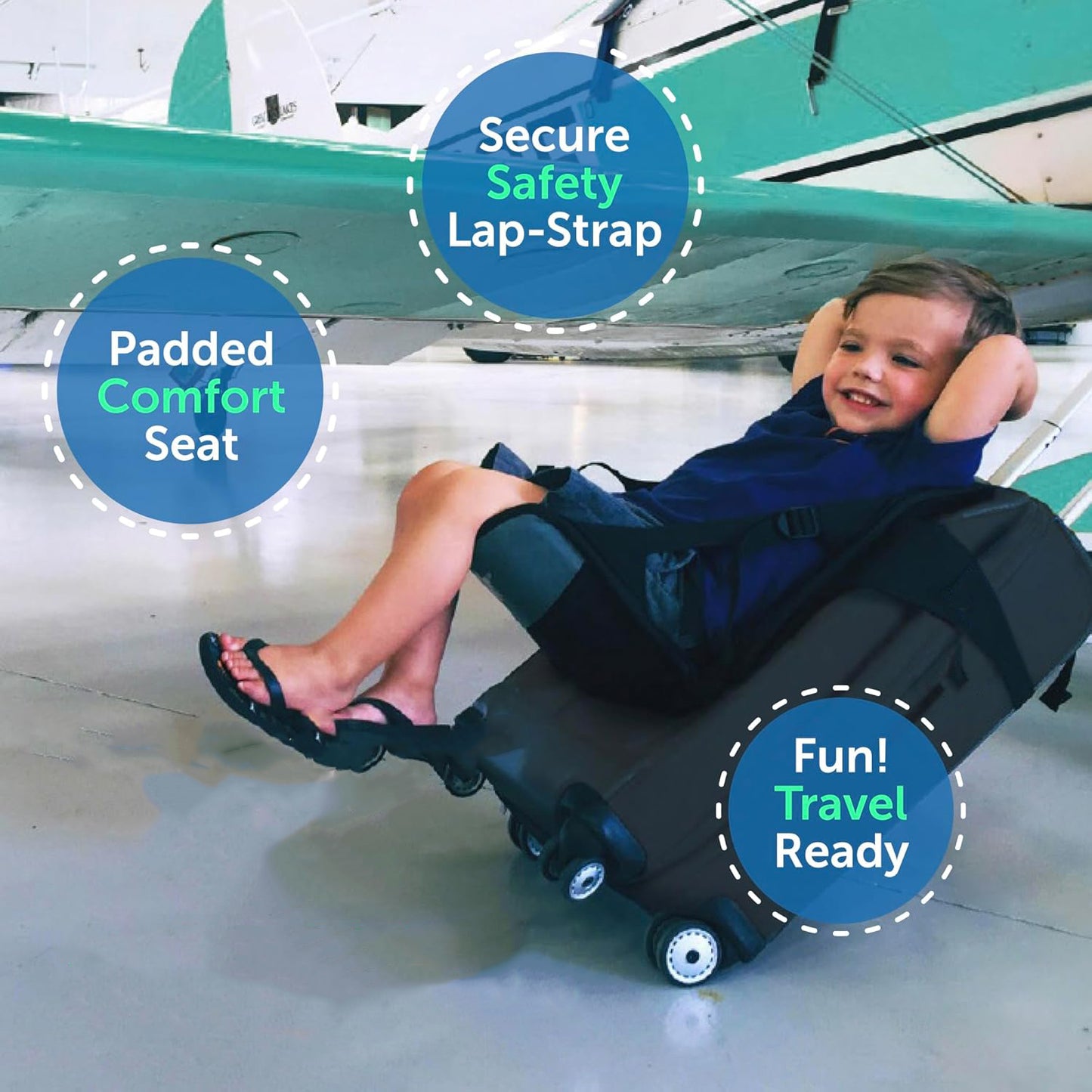Children's Travel Seat | Innovative Ride-On Luggage Seat