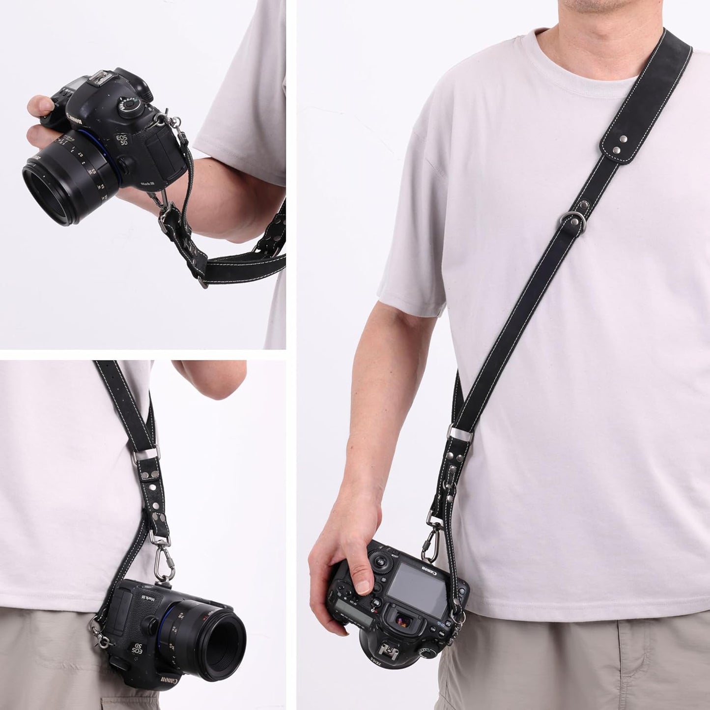 Black Matte Single Camera Strap