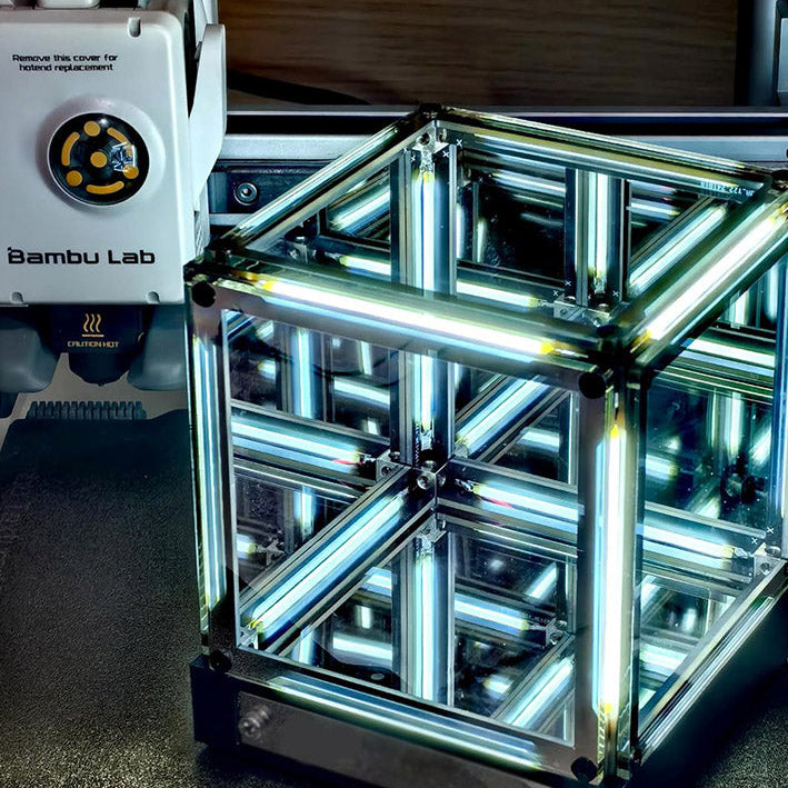 Mirror Night Light — 4D Acrylic Cube LED Bedside Infinity Lamp