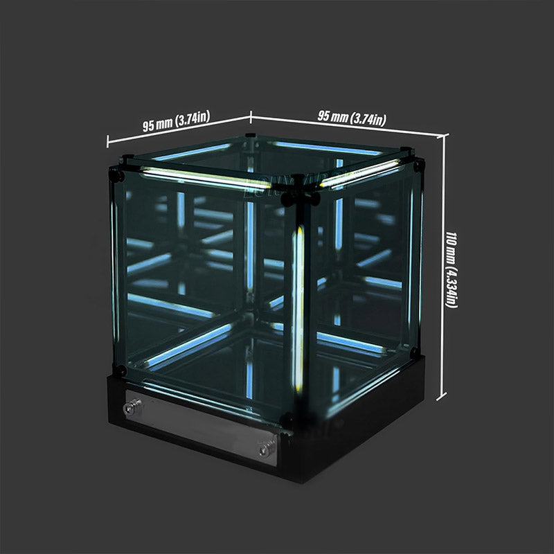 Mirror Night Light — 4D Acrylic Cube LED Bedside Infinity Lamp